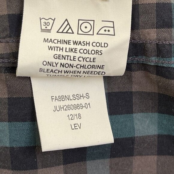 Bixby Nomad Shirt Men Large Blue Check Plaid Slim Fit Button Down Preppy Classic - Picture 8 of 10